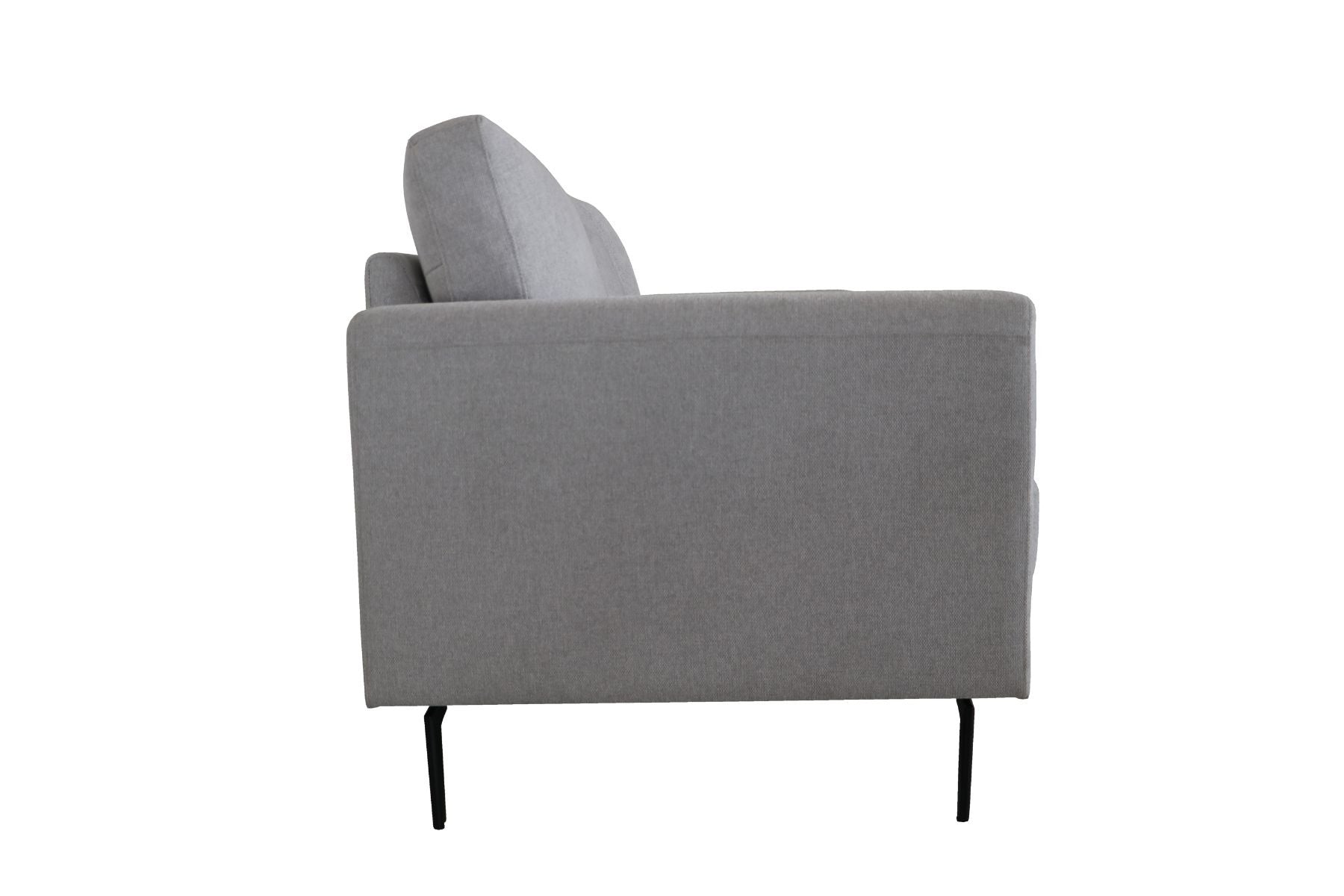 61 Light Gray 100% Linen And Black Love Seat