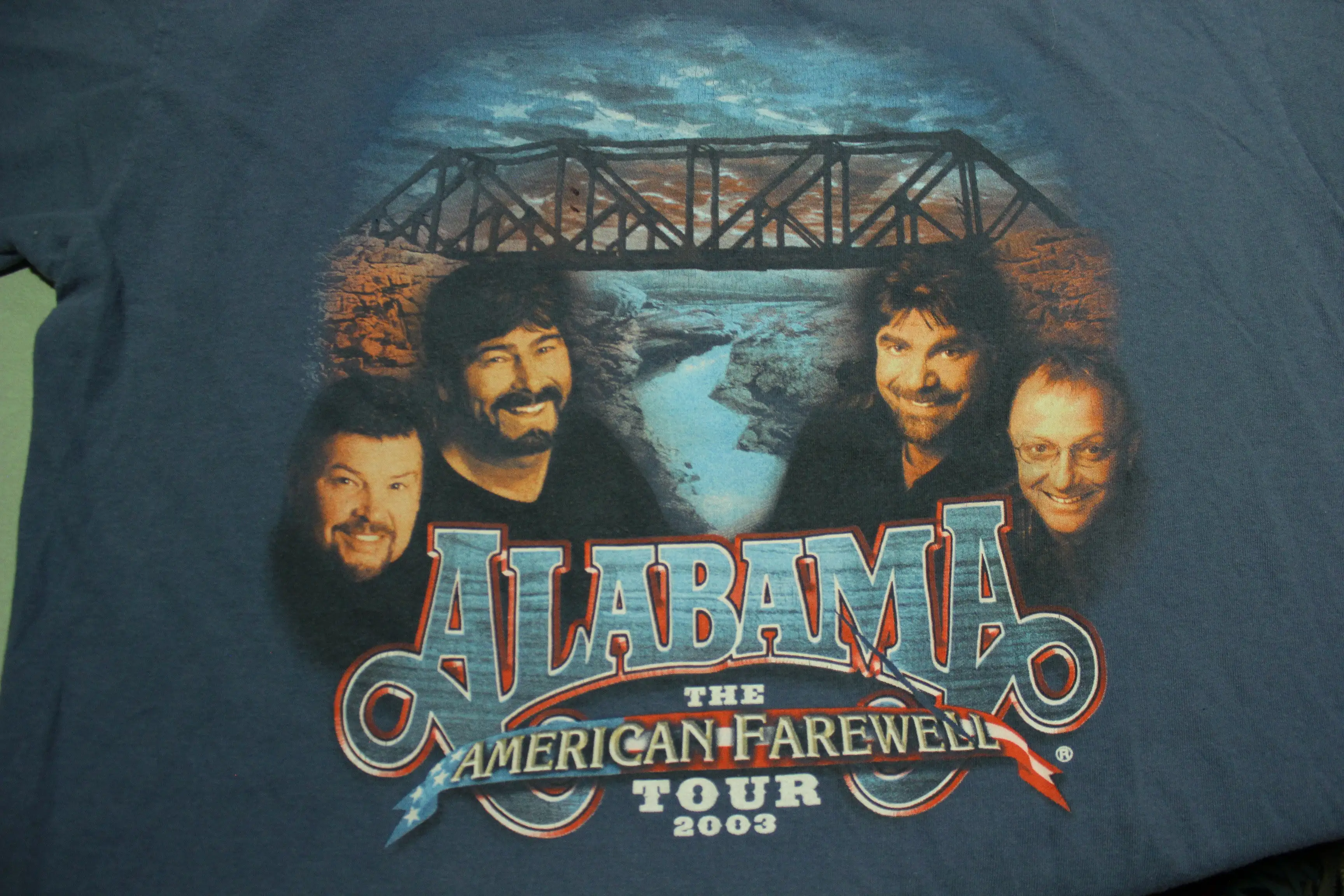 Alabama The American Farewell 2003 Tour Vintage 2000's Concert Band T-Shirt