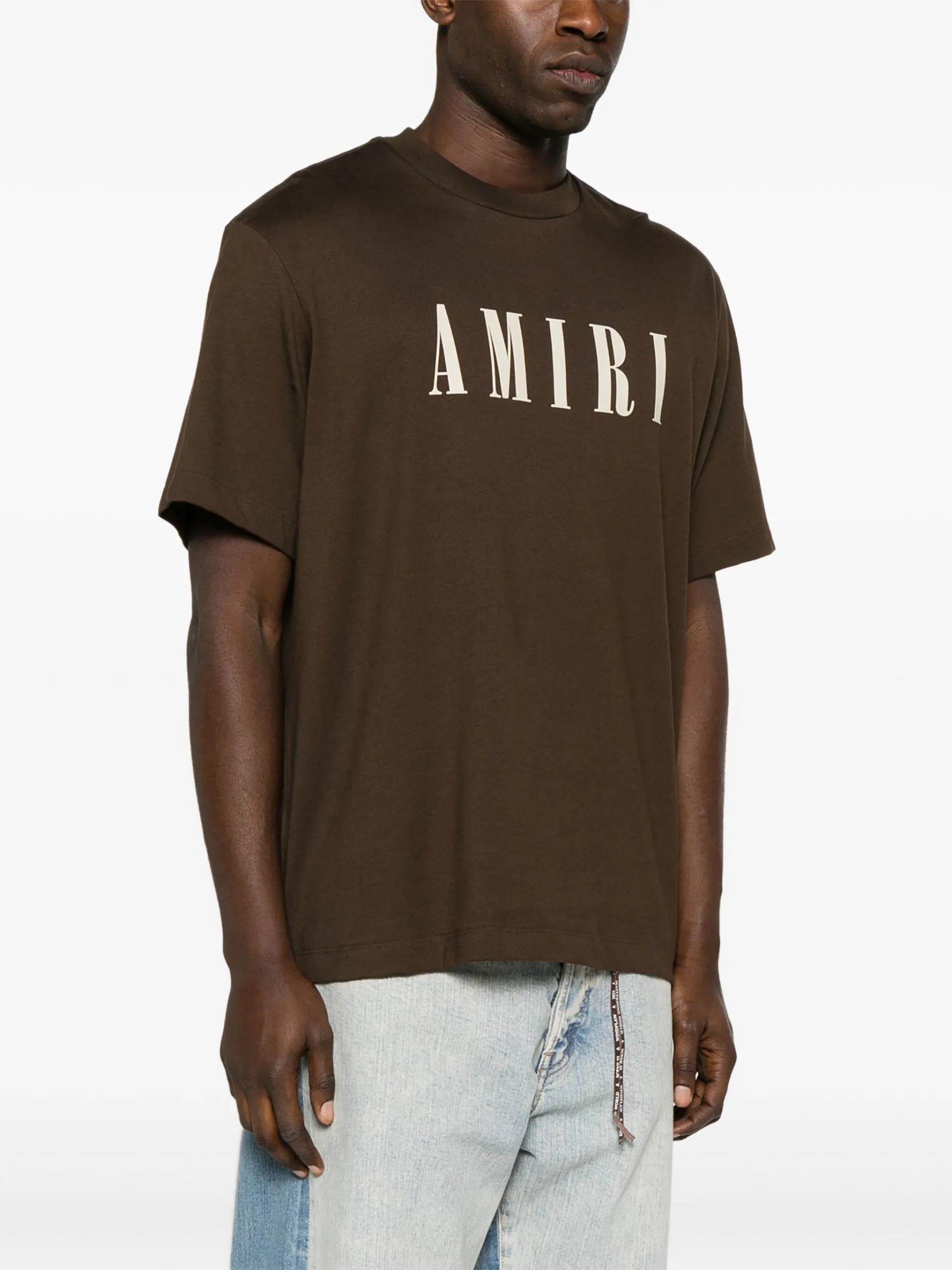 AMIRI  |Crew Neck Street Style Plain Cotton Short Sleeves Logo