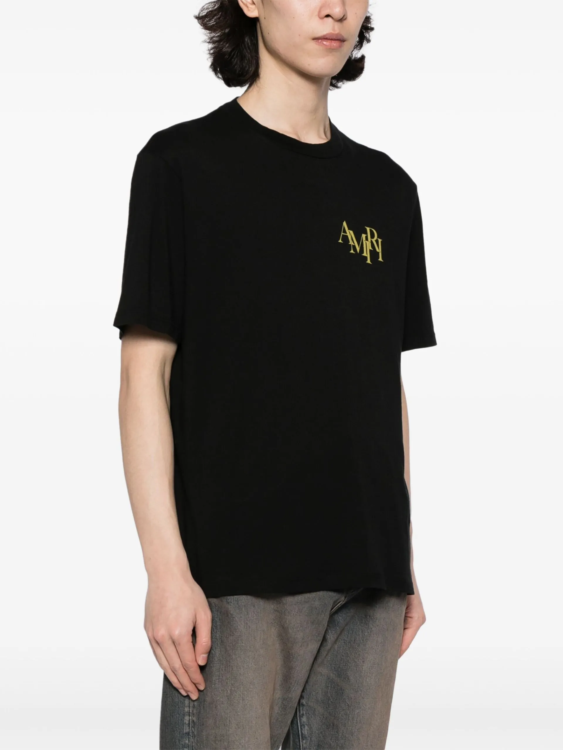 AMIRI  |Crew Neck Street Style Plain Cotton Short Sleeves