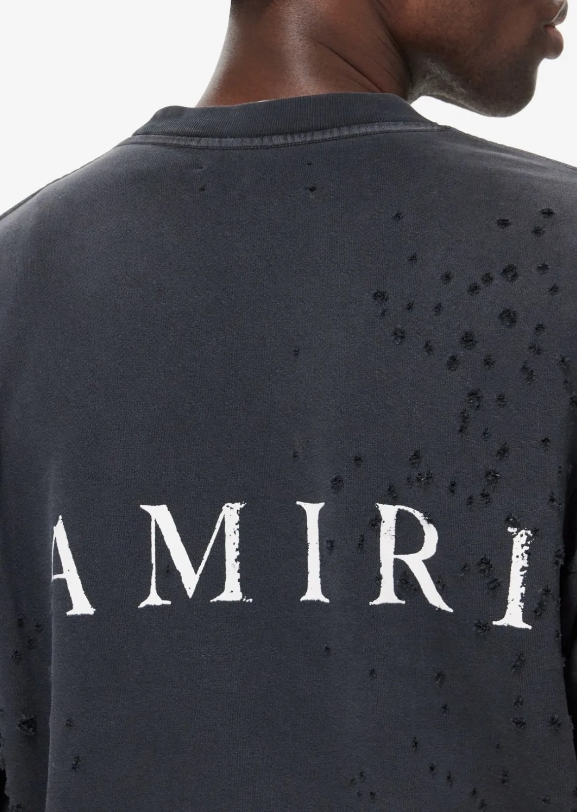 AMIRI  |Crew Neck Sweat Street Style Cotton Logo Sweatshirts