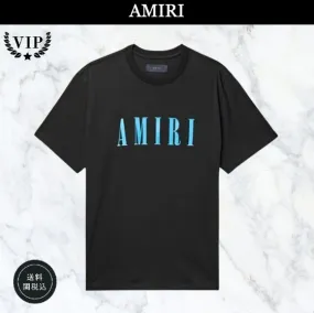 AMIRI  |Crew Neck Unisex Street Style Plain Cotton Short Sleeves