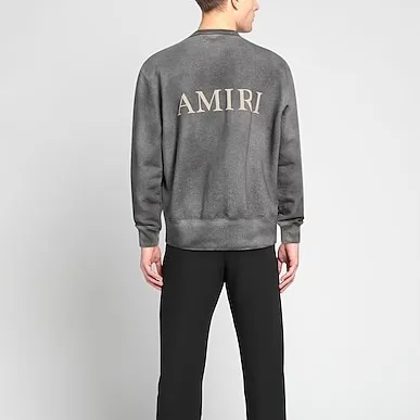 AMIRI  |Crew Neck Unisex Street Style Tie-dye Long Sleeves Cotton