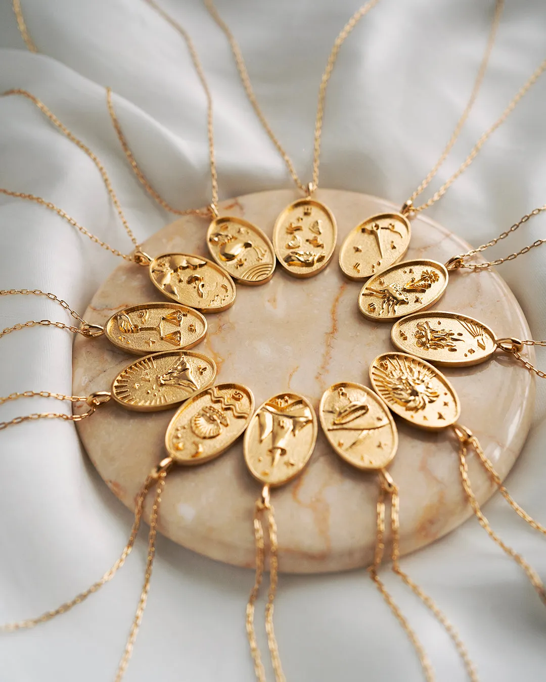 Aquarius Gold Zodiac Necklace