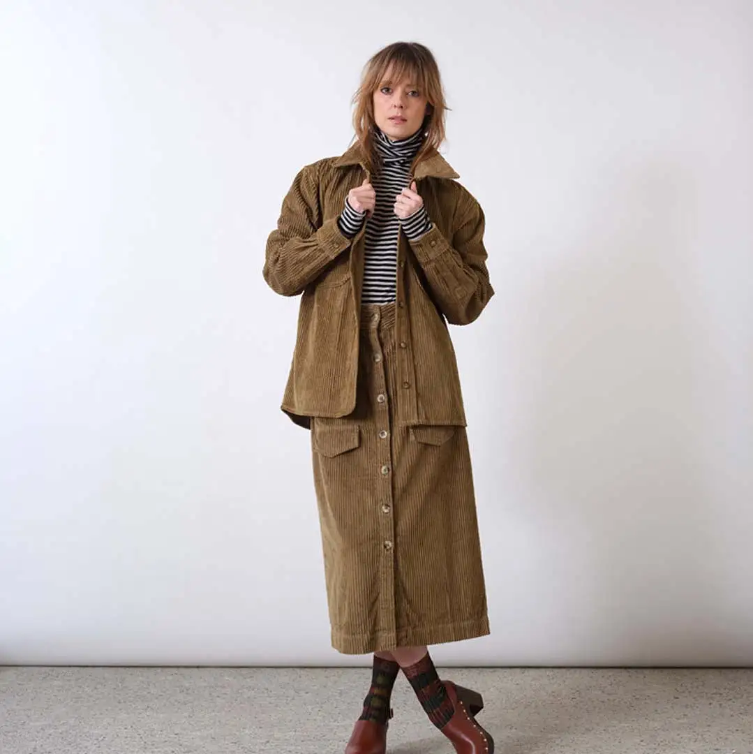 BARBARA CORDUROY JACKET BROWN