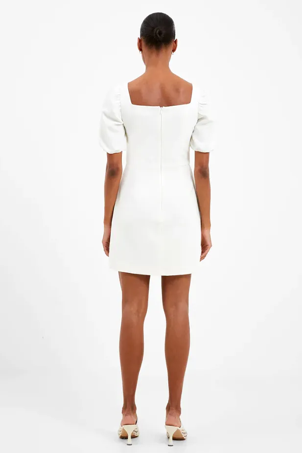 Berina Whisper Puff Sleeve Dress - Summer White