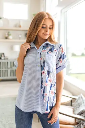 Best Of Both Worlds Button Down Top