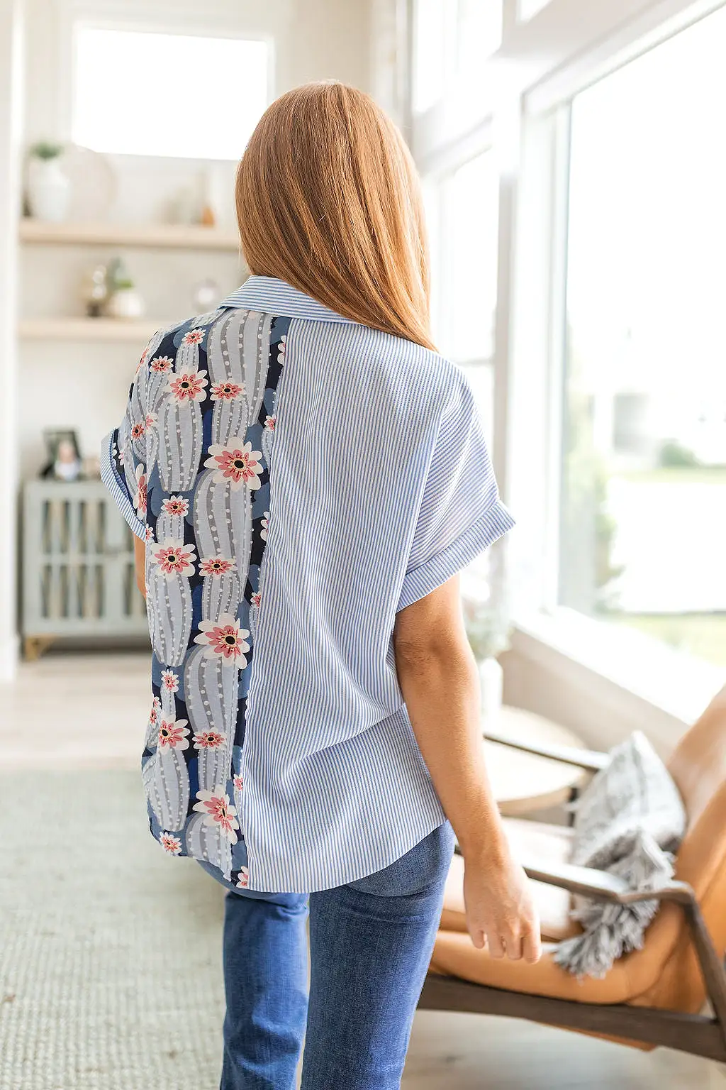 Best Of Both Worlds Button Down Top