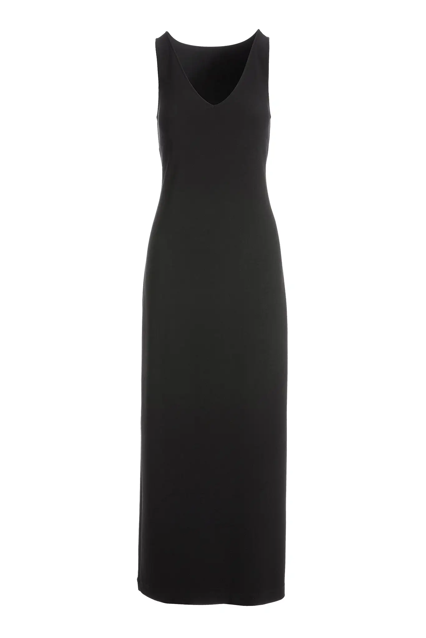 Beyond Travel V Neck Maxi Dress Jet Black