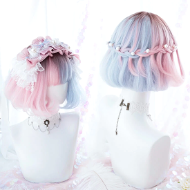 Blue Pink Purple Gradient Lolita Wig AD20005