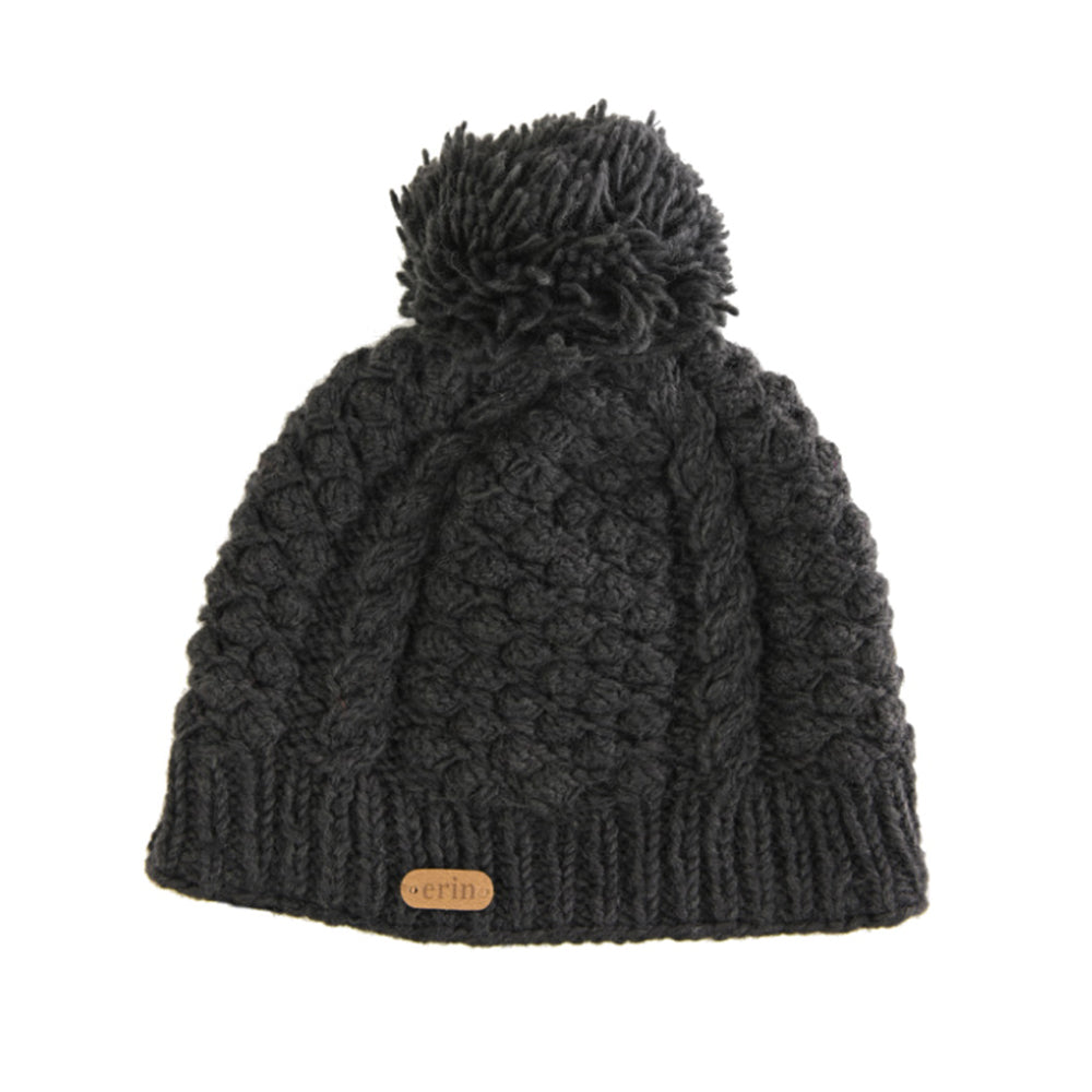 Bobble Style Cable Knit Wool Hat