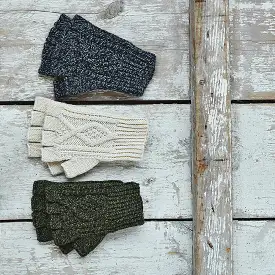 Cable Knit Fingerless Gloves