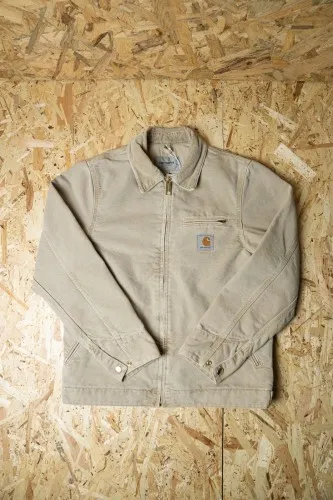 Carhartt WIP Detroit Jacket Dusty Hamilton Brown, 100% Organic Cotton 'Dearborn' Canvas, 12 oz, cotton poplin lined body, nylon 