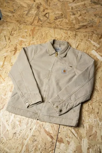 Carhartt WIP Detroit Jacket Dusty Hamilton Brown, 100% Organic Cotton 'Dearborn' Canvas, 12 oz, cotton poplin lined body, nylon 