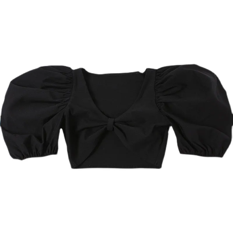 CATRICIA PUFFY SLEEVE CROP TOP