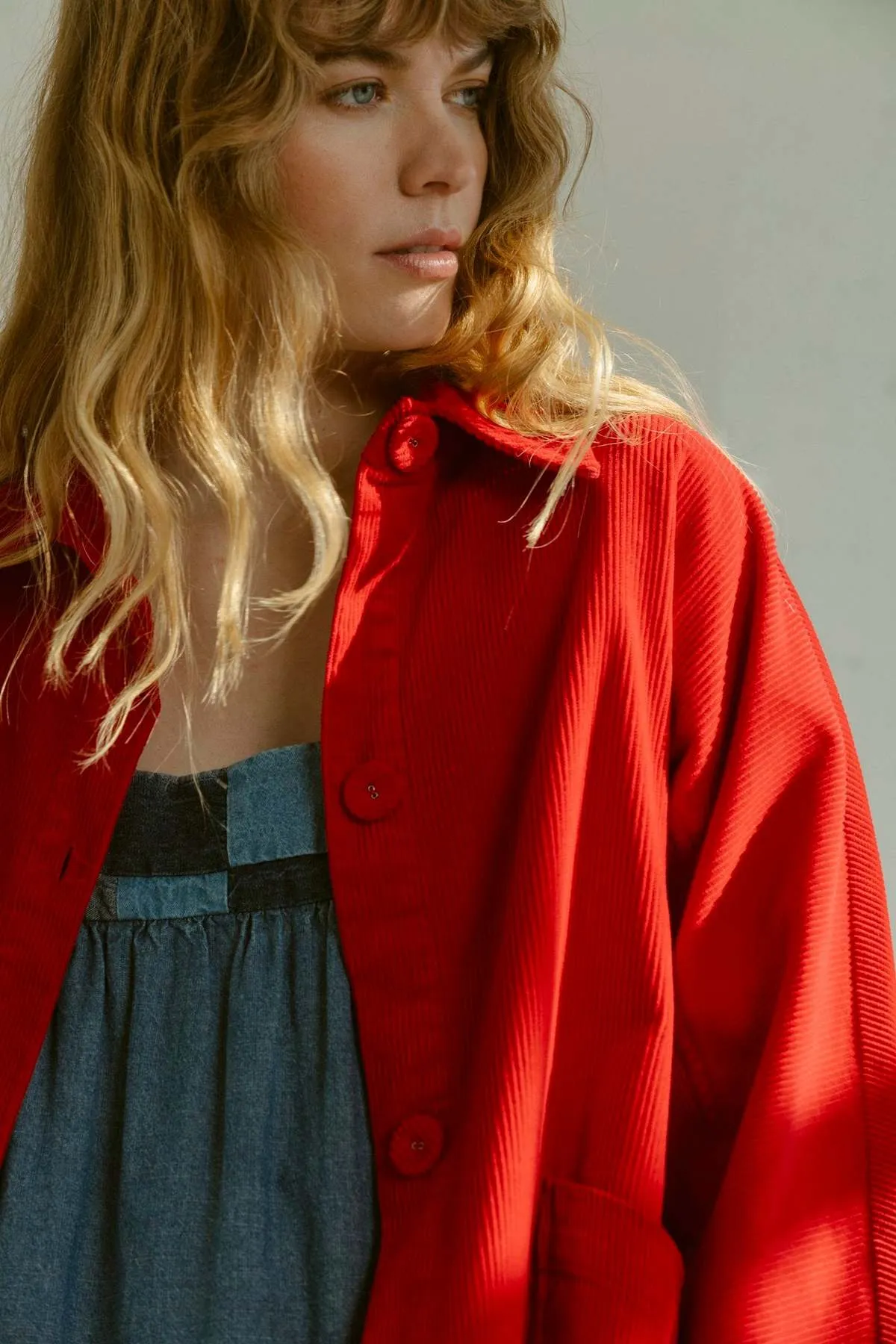 Constance Corduroy Jacket - Red