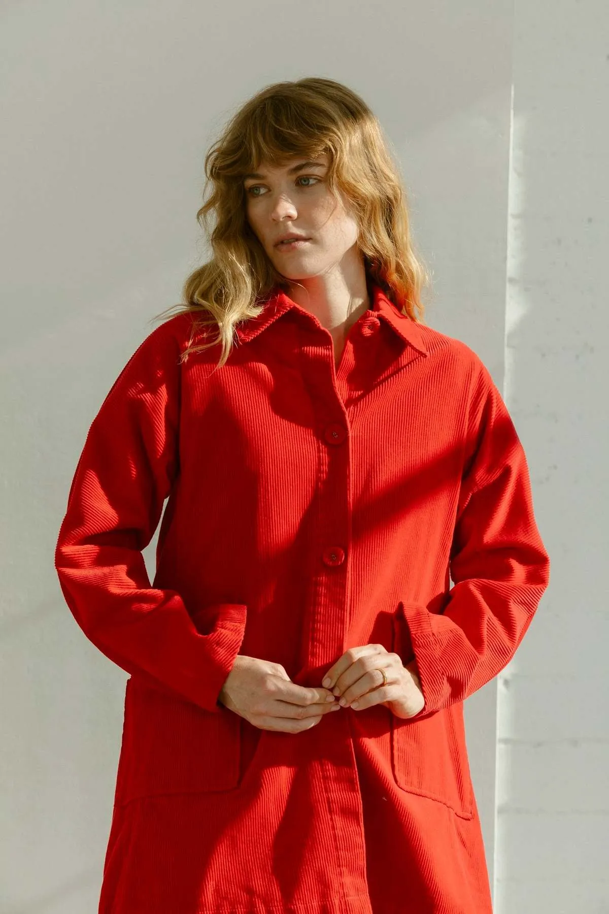 Constance Corduroy Jacket - Red