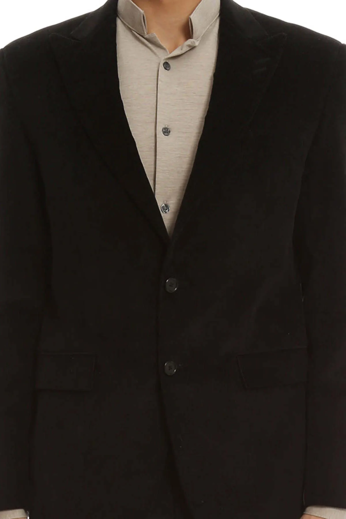 Corduroy Suit Jacket - Black