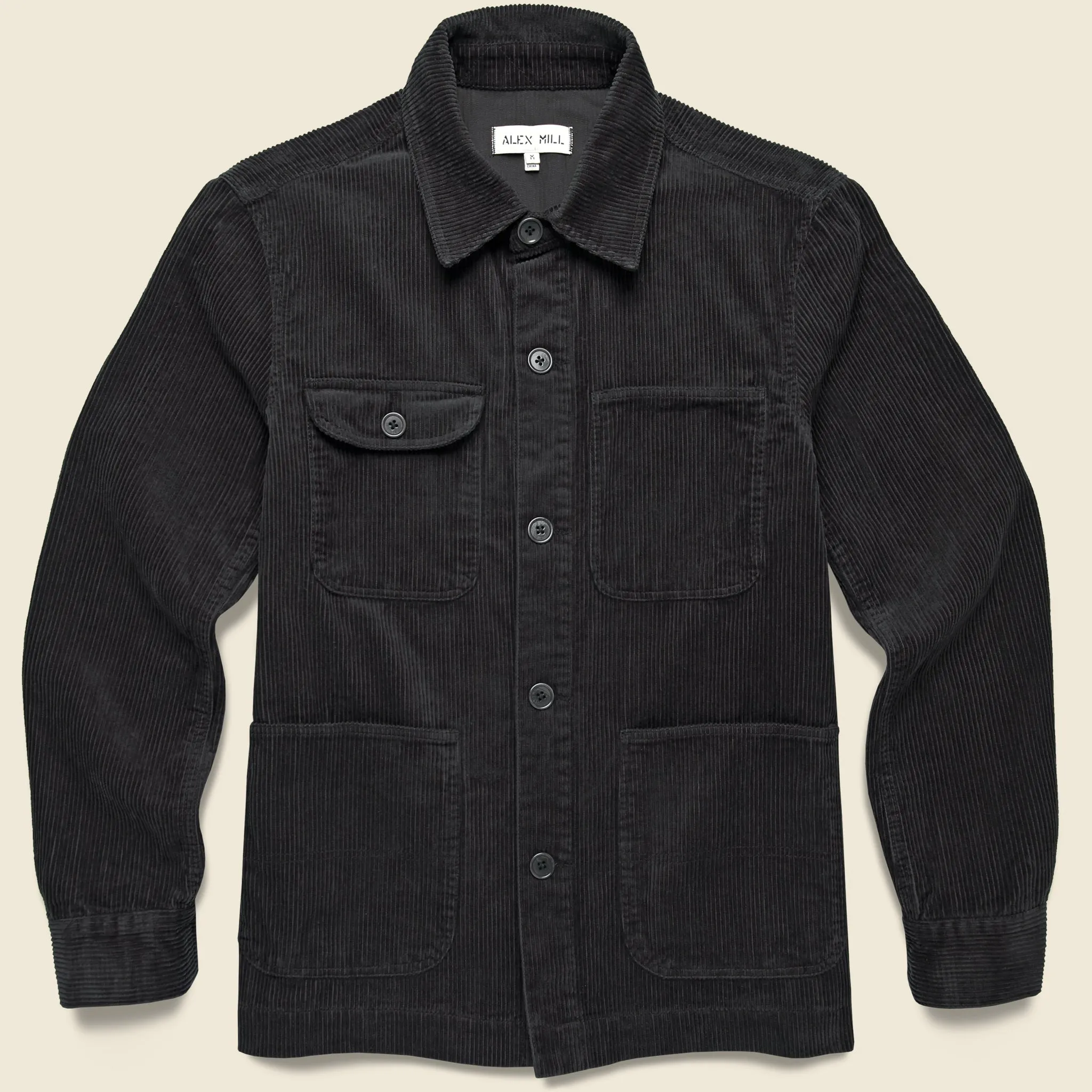 Corduroy Work Jacket - Black