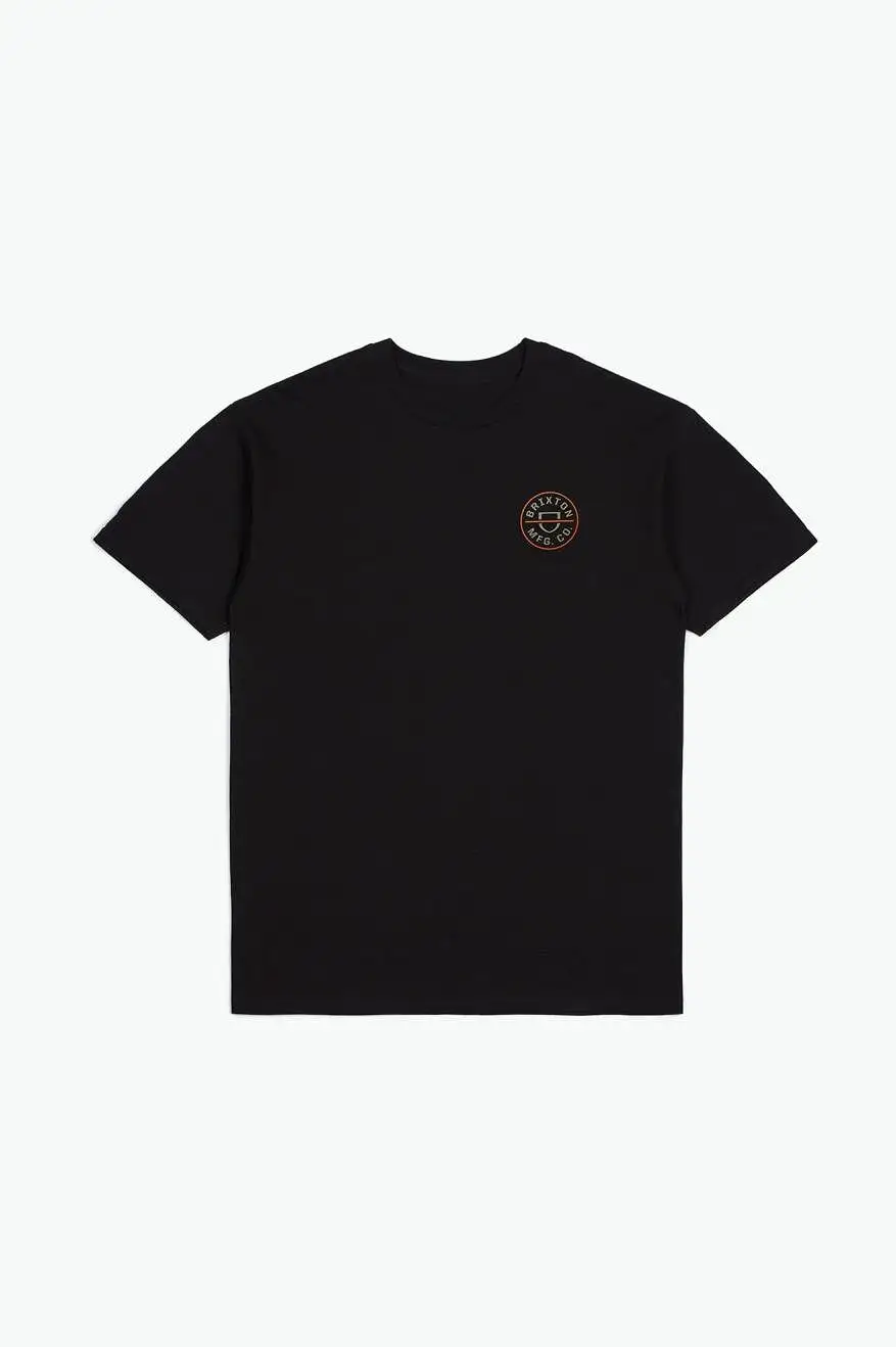 Crest II S/S Standard Tee - Black/Persimmon Orange/Sand