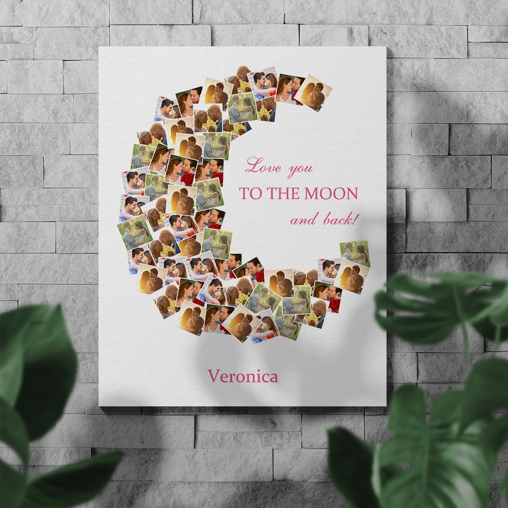 Custom Canvas Prints Love You To The Moon And Back Wall Art Decor