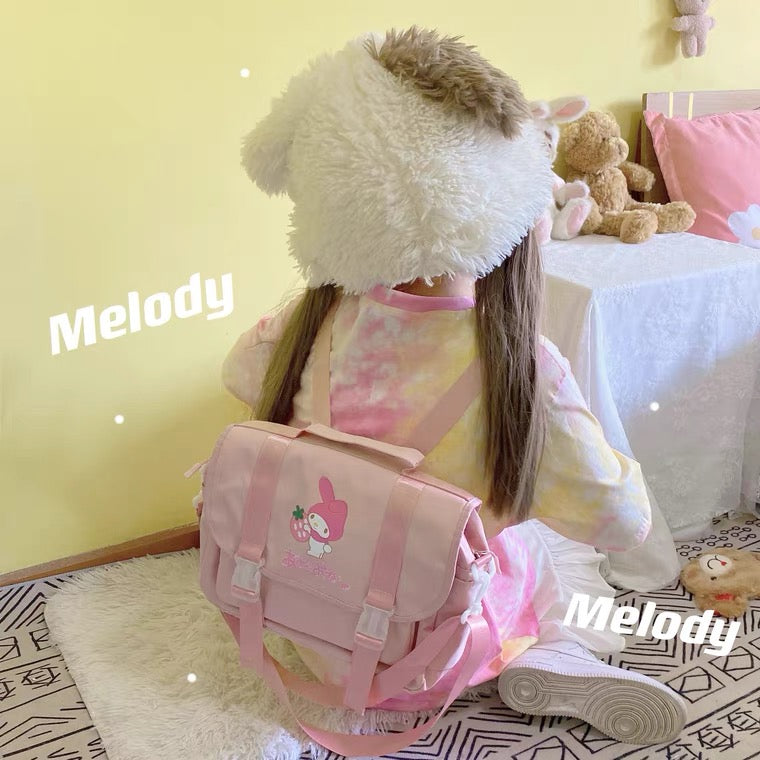 CUTE “KUROMI & MELODY” HIGH CAPACITY JK BAG BY70091