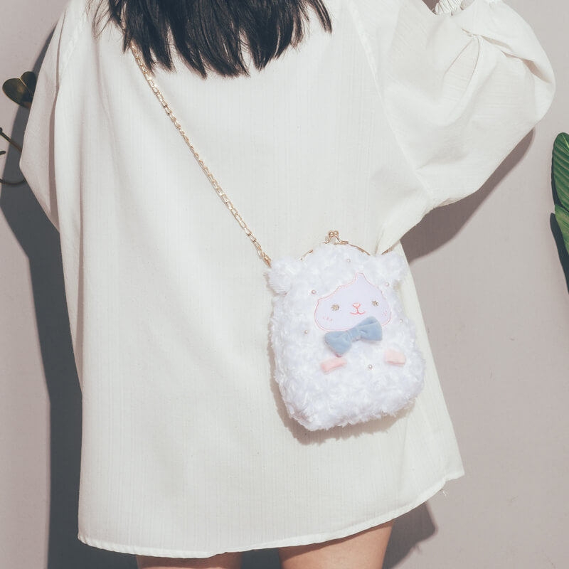 CUTE LAMB PLUSH SHOULDER BAG BY8023