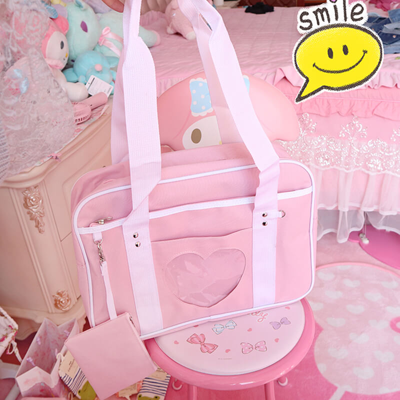 CUTE PINK LOVE TRAVEL HANDBAG BY92021