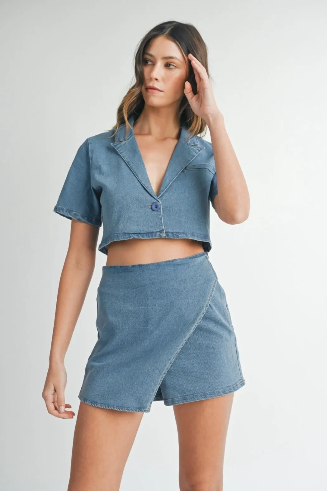 Denim Skort Set