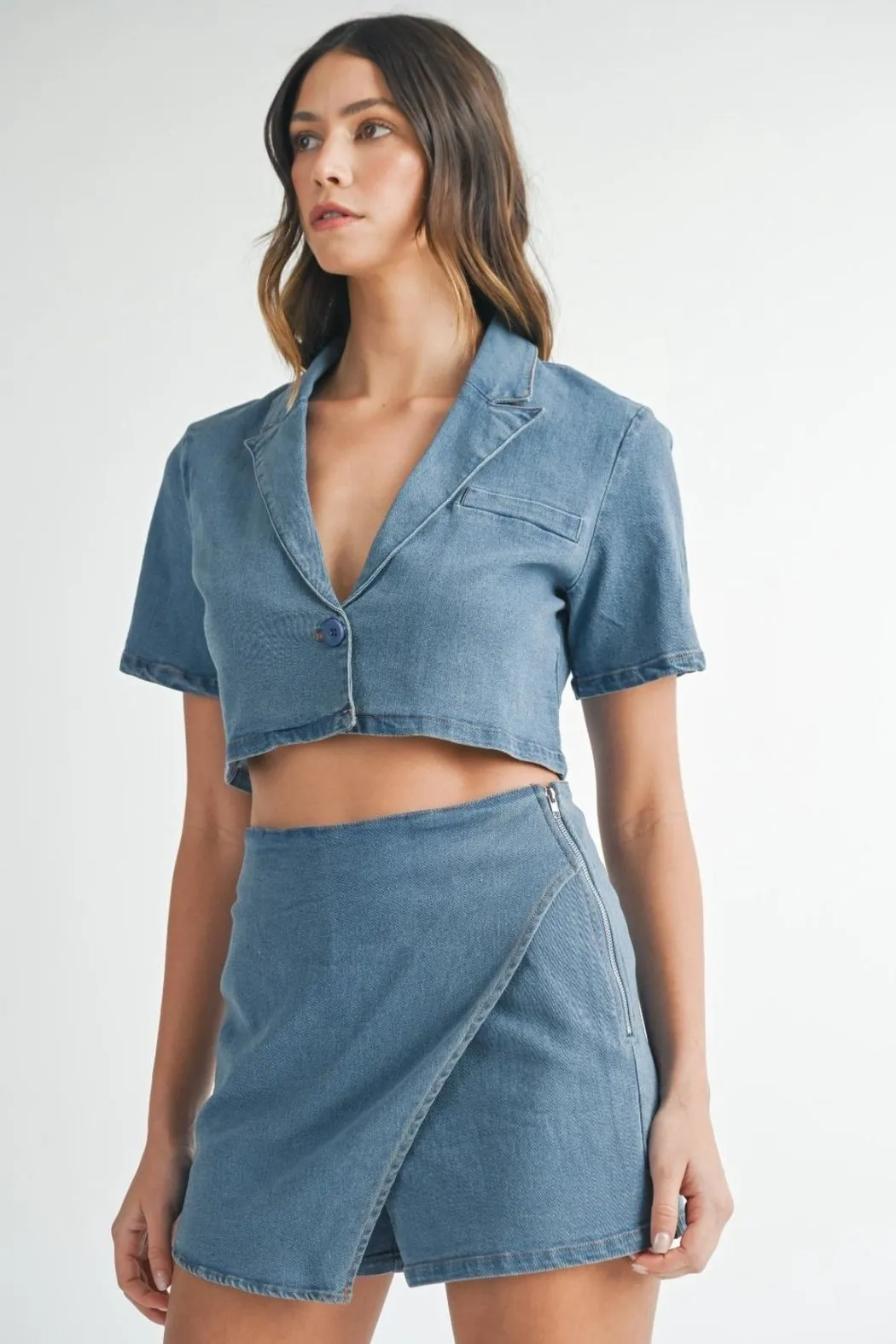 Denim Skort Set