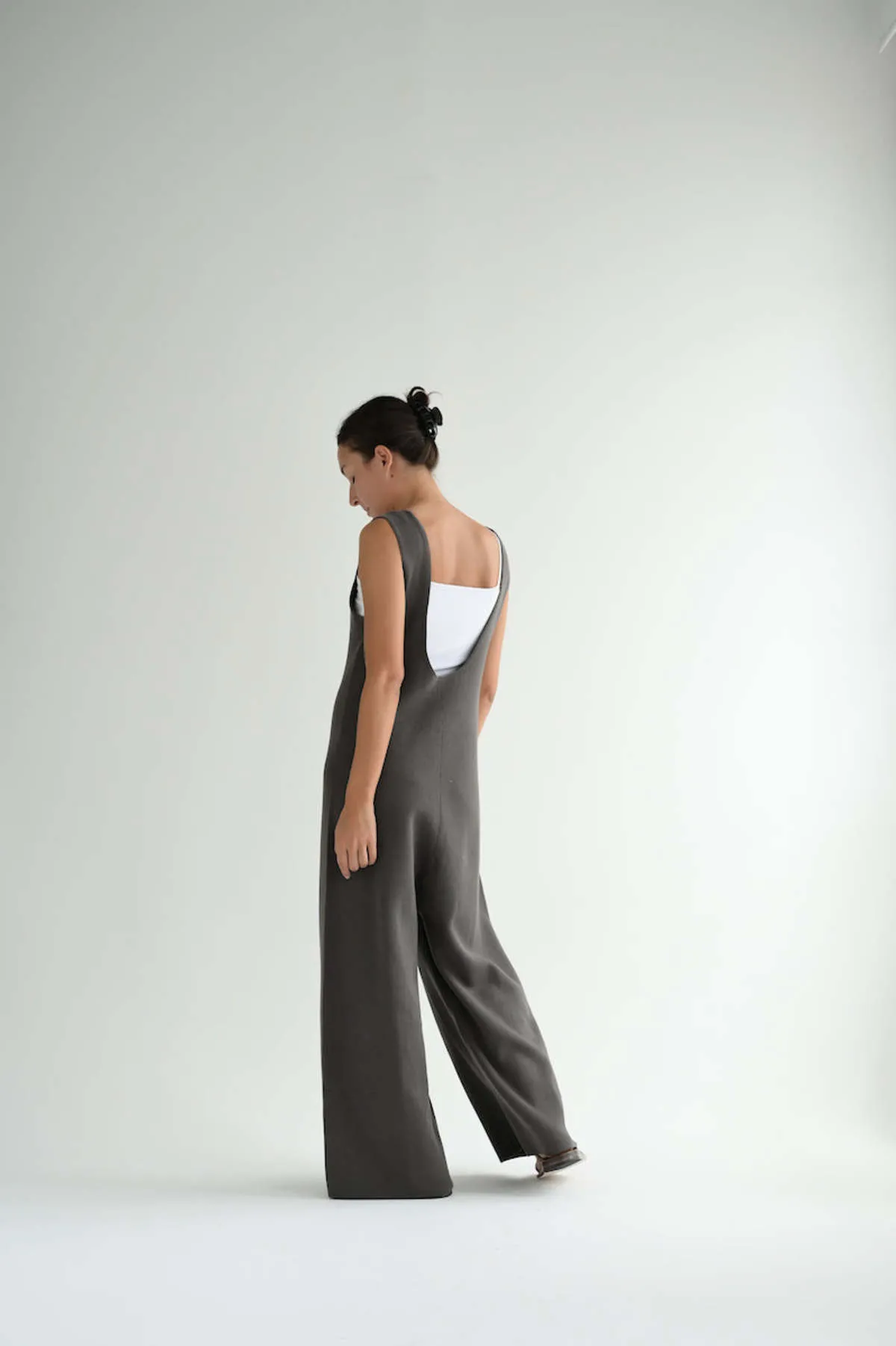 Double Knit Jumpsuit - Coal