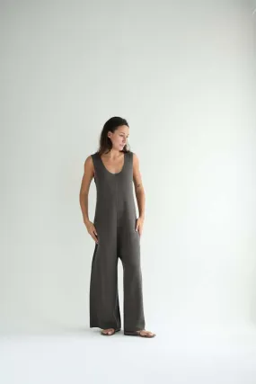 Double Knit Jumpsuit - Coal