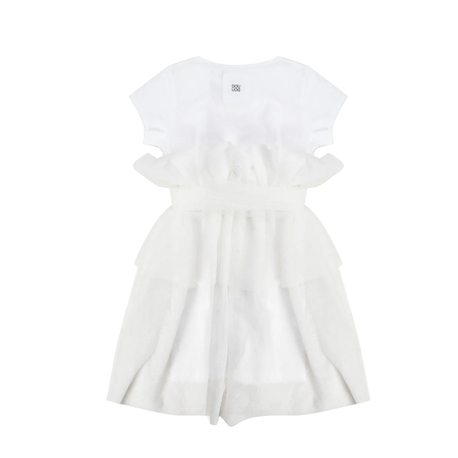 Douuod Dress In White Tulle For Girls And Teenagers