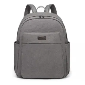 EB2234 - Kono Canvas Lightweight Casual School Backpack - Grey