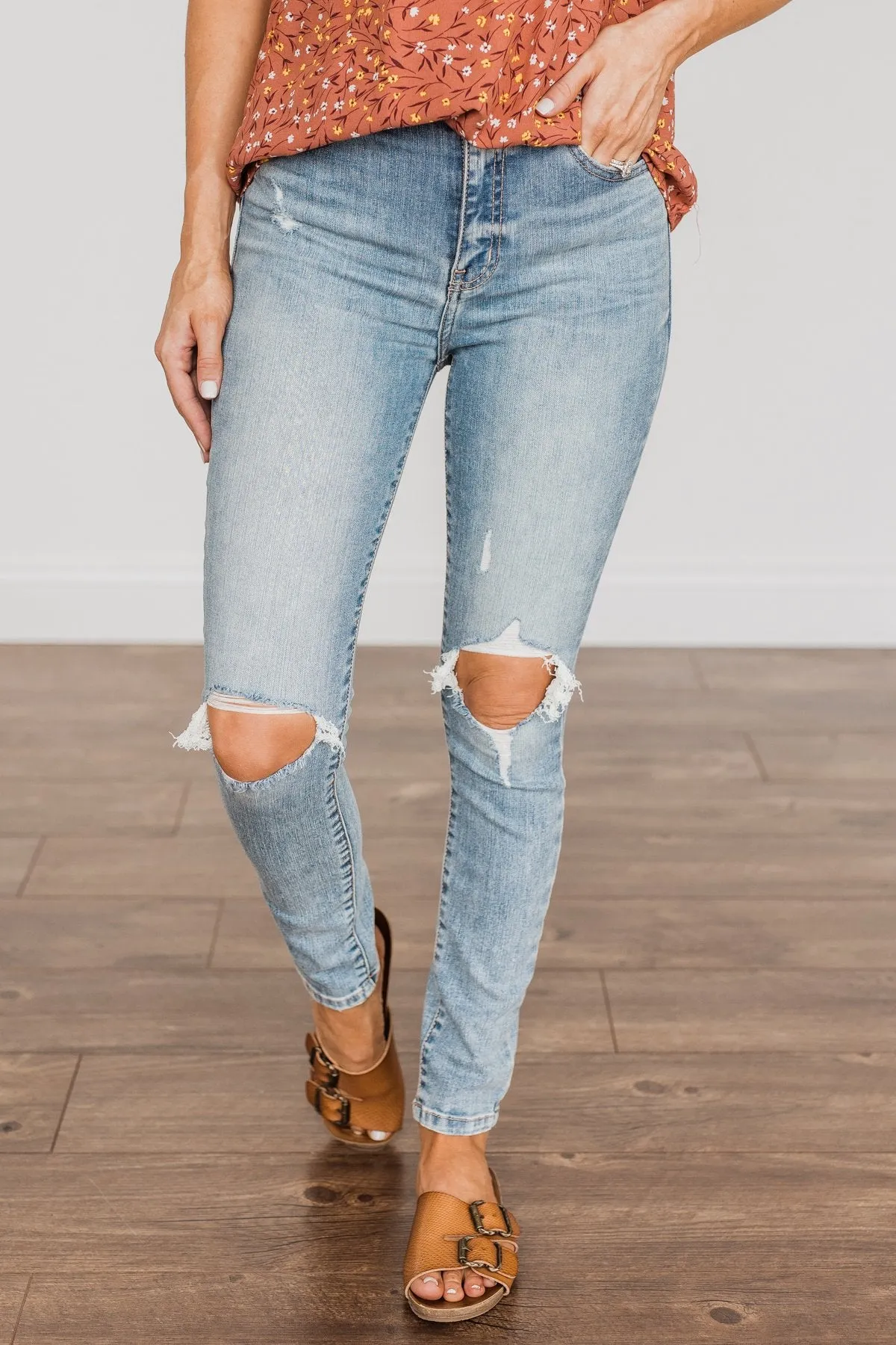 Eunina Distressed Skinny Jeans- Rya Wash