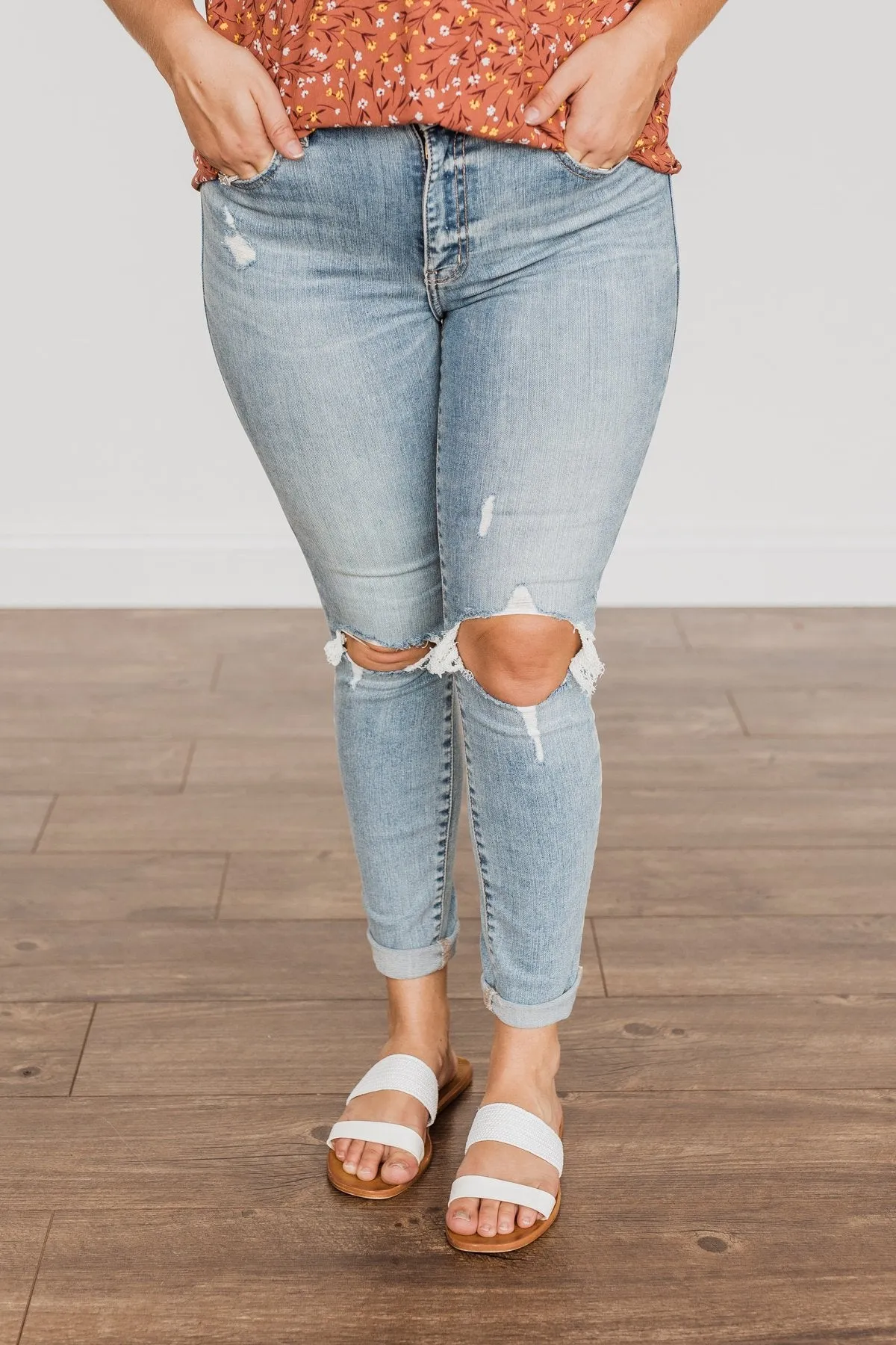 Eunina Distressed Skinny Jeans- Rya Wash