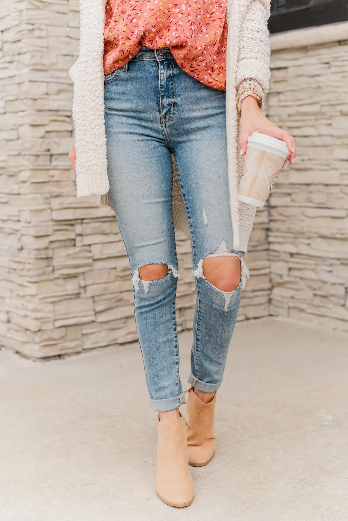 Eunina Distressed Skinny Jeans- Rya Wash