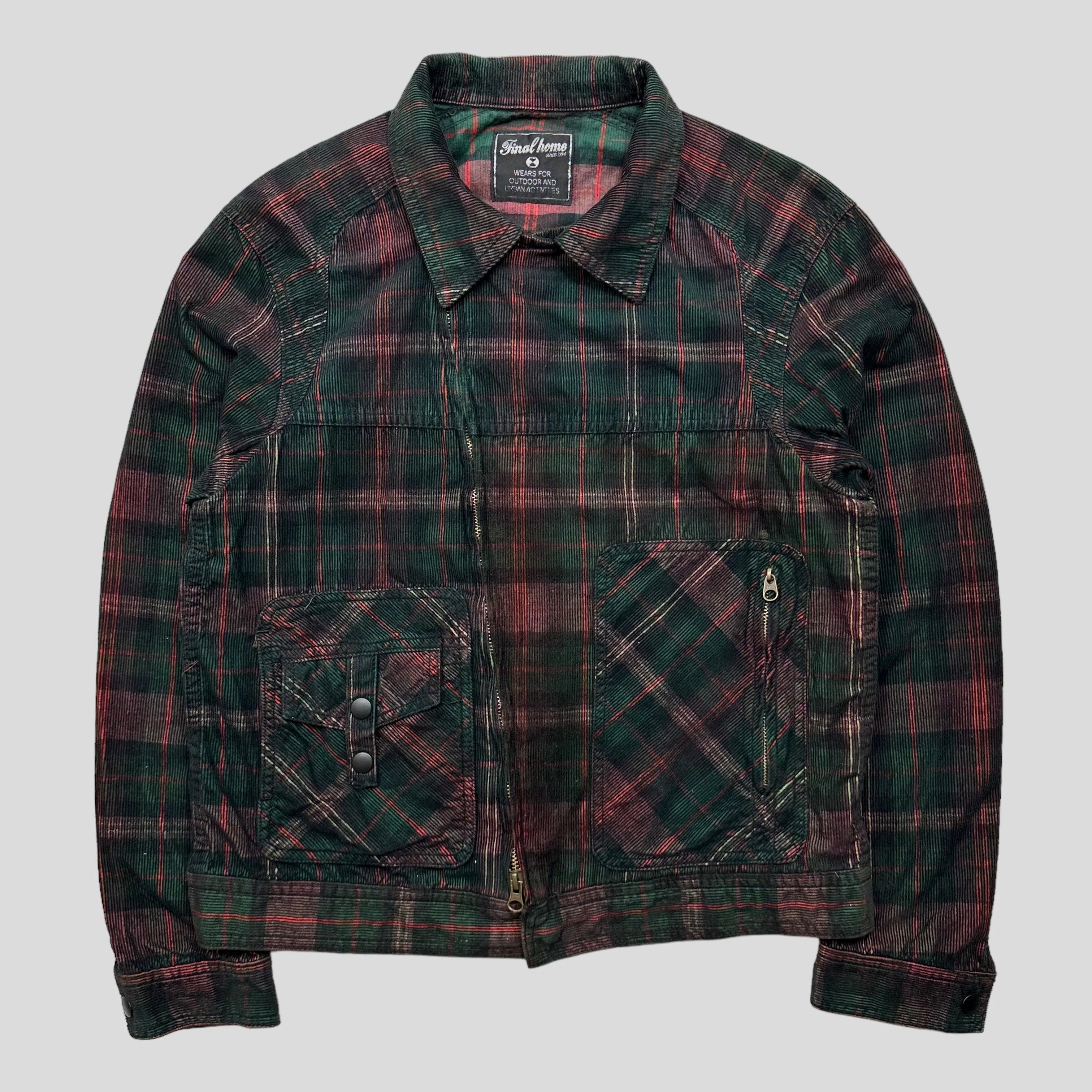 Final Home Corduroy Plaid Cropped Jacket - M (S)