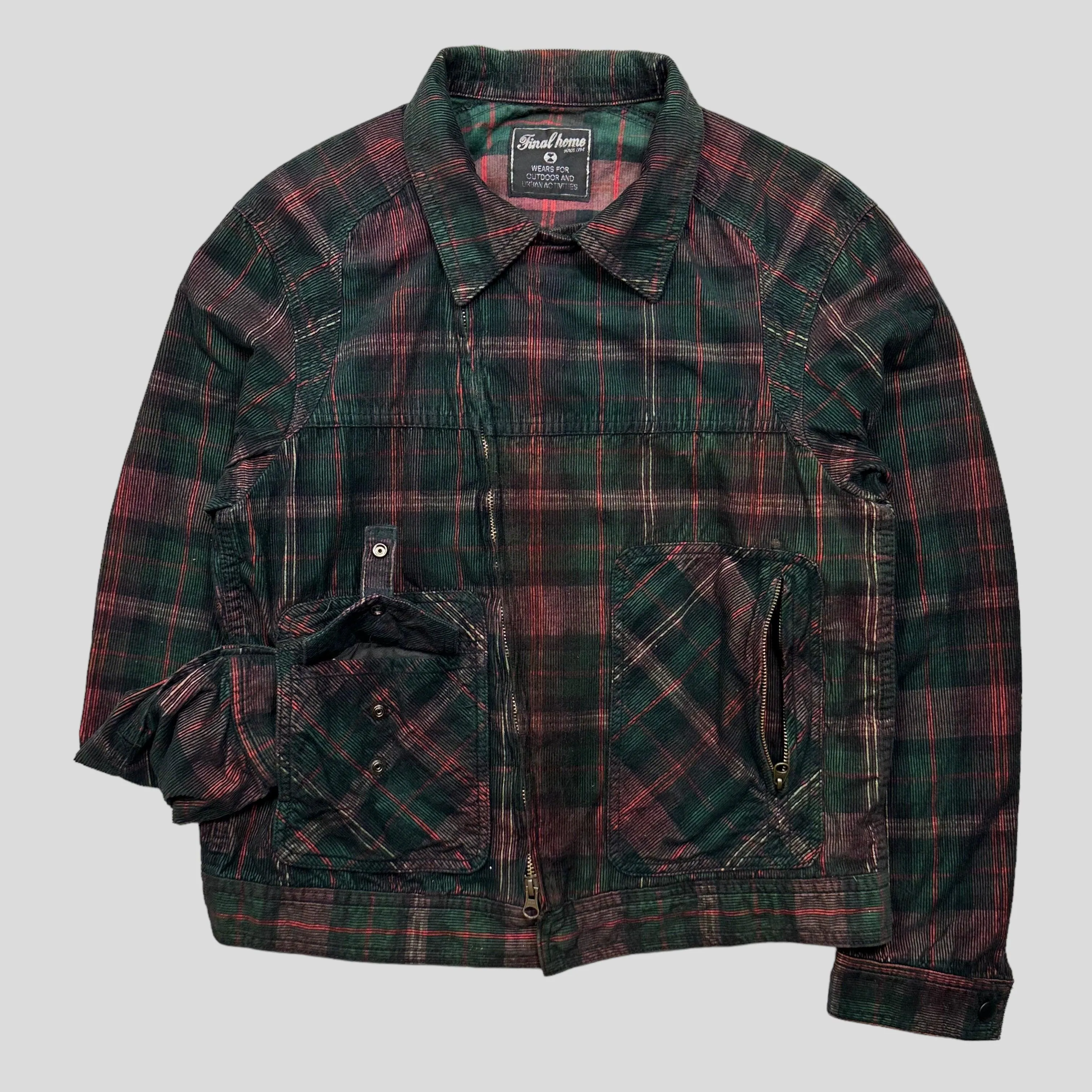 Final Home Corduroy Plaid Cropped Jacket - M (S)