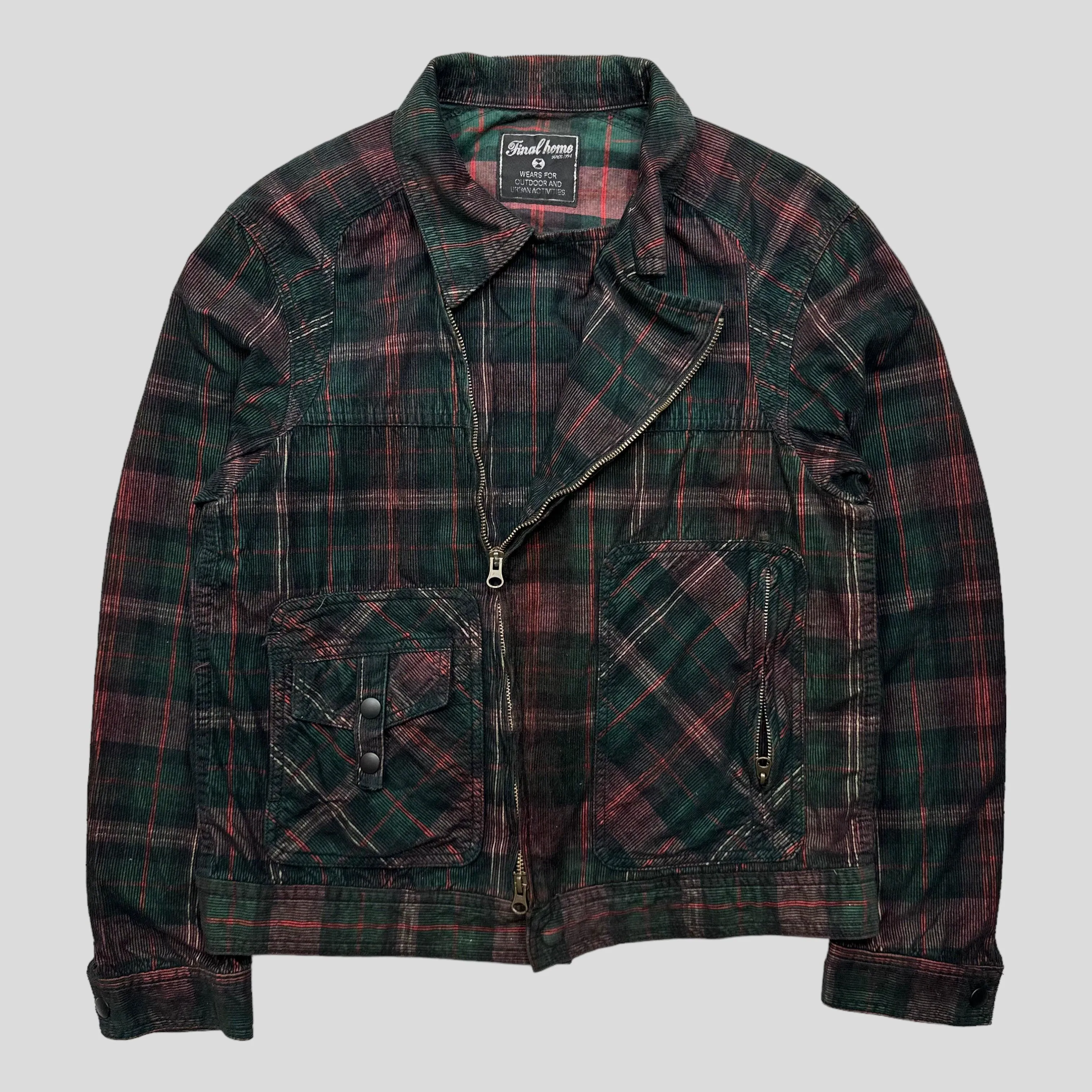 Final Home Corduroy Plaid Cropped Jacket - M (S)