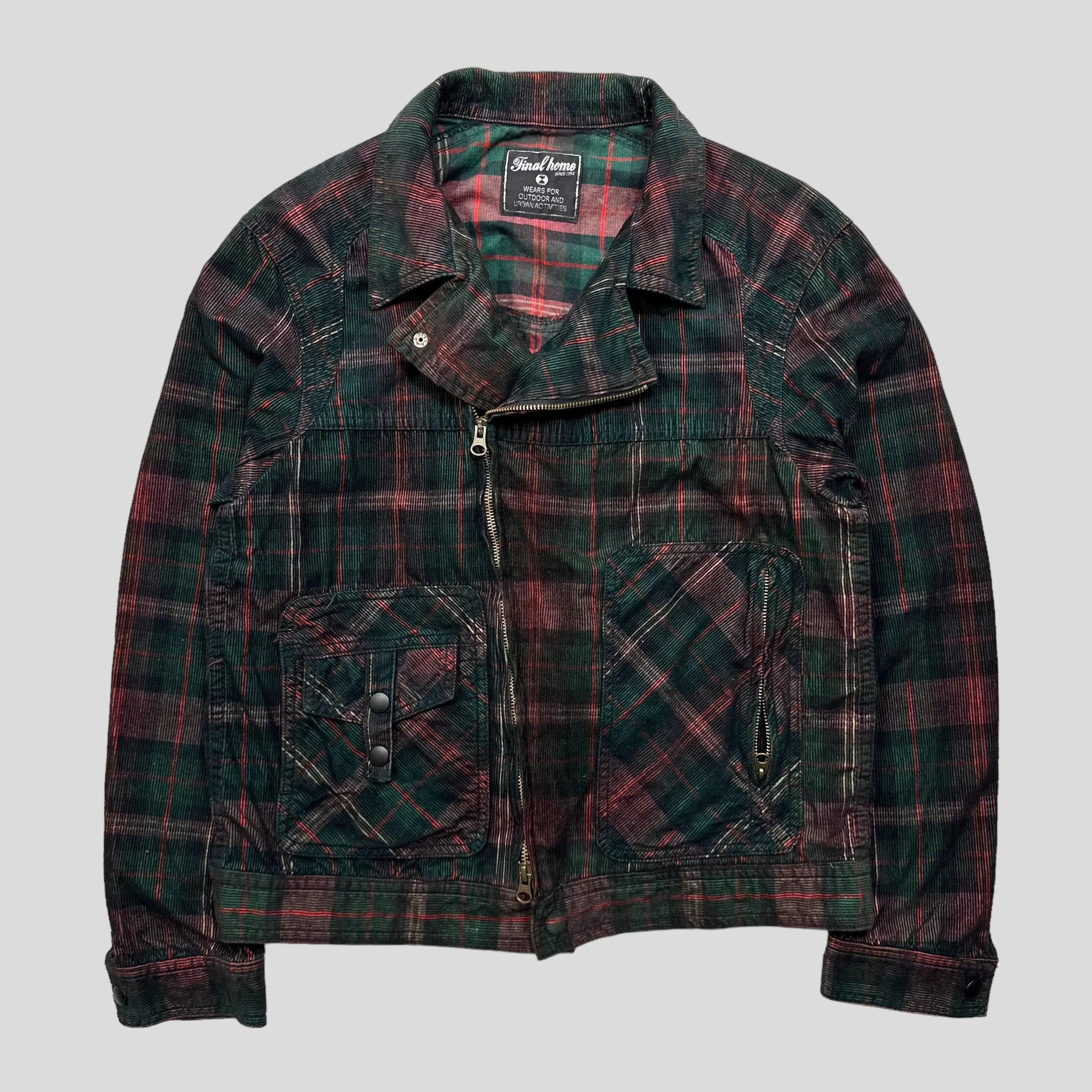 Final Home Corduroy Plaid Cropped Jacket - M (S)