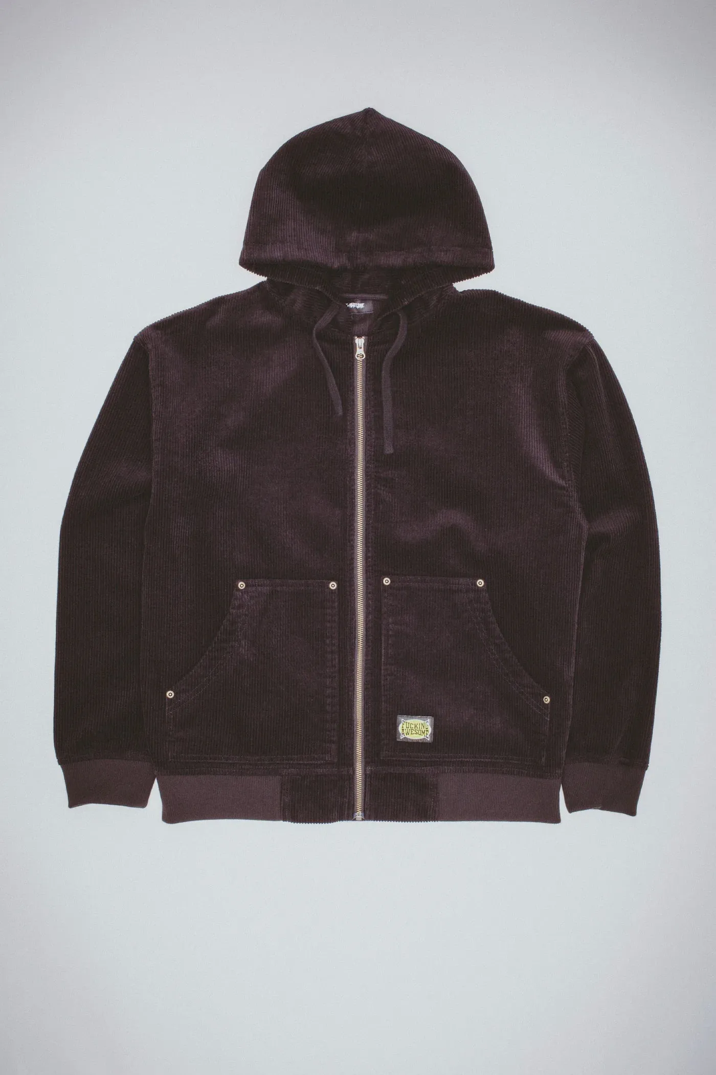 Fucking Awesome KO Corduroy Zip Hooded Jacket - Black