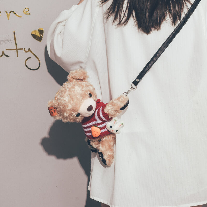 HARAJUKU CUTE BEAR PLUSH SHOULDER BAG BY8024