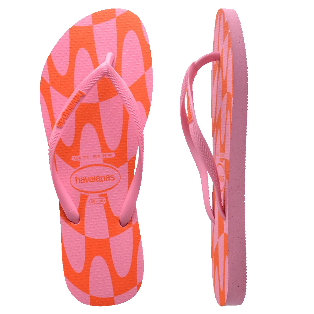 Havaianas Slim Disorted Wave - Pink