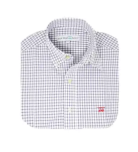 Islander Button Down - White w/ Medieval Check