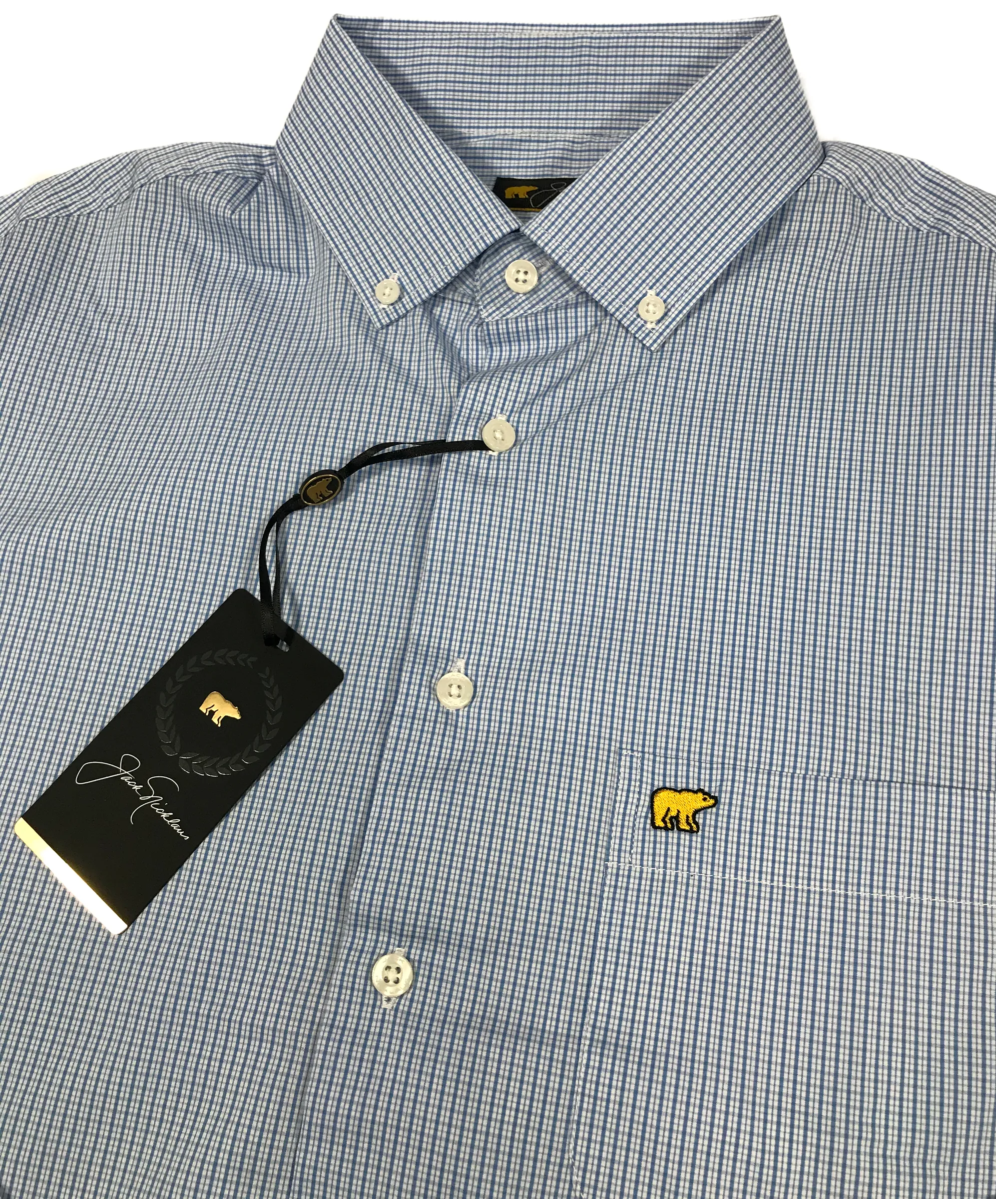 Jack Nicklaus Black Label by Perry Ellis Mini Plaid Button Down Shirts