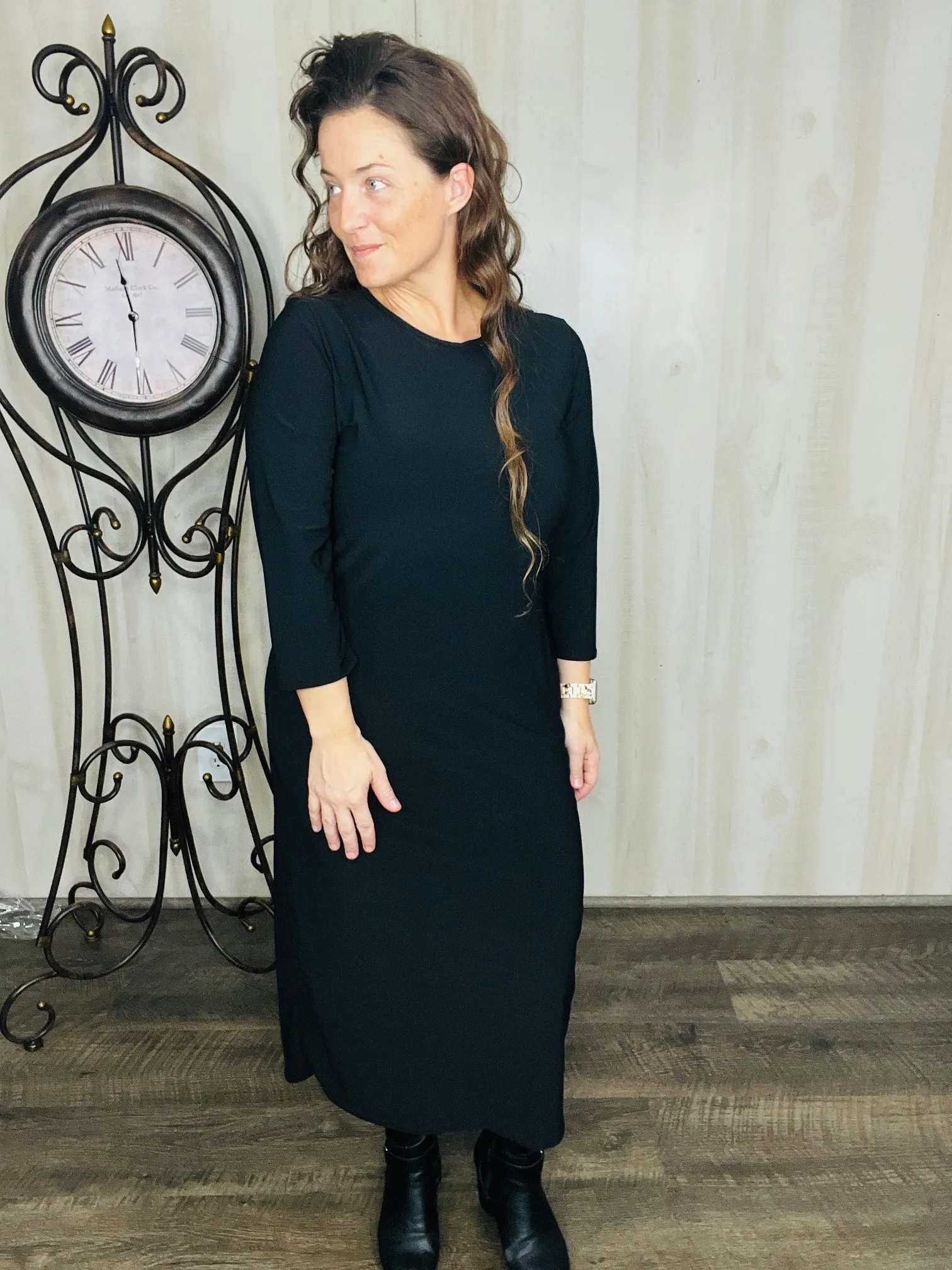 Joy Layering Dress-Black