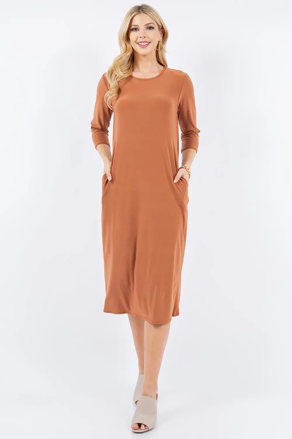 Joy Layering Dress-Copper Bronze