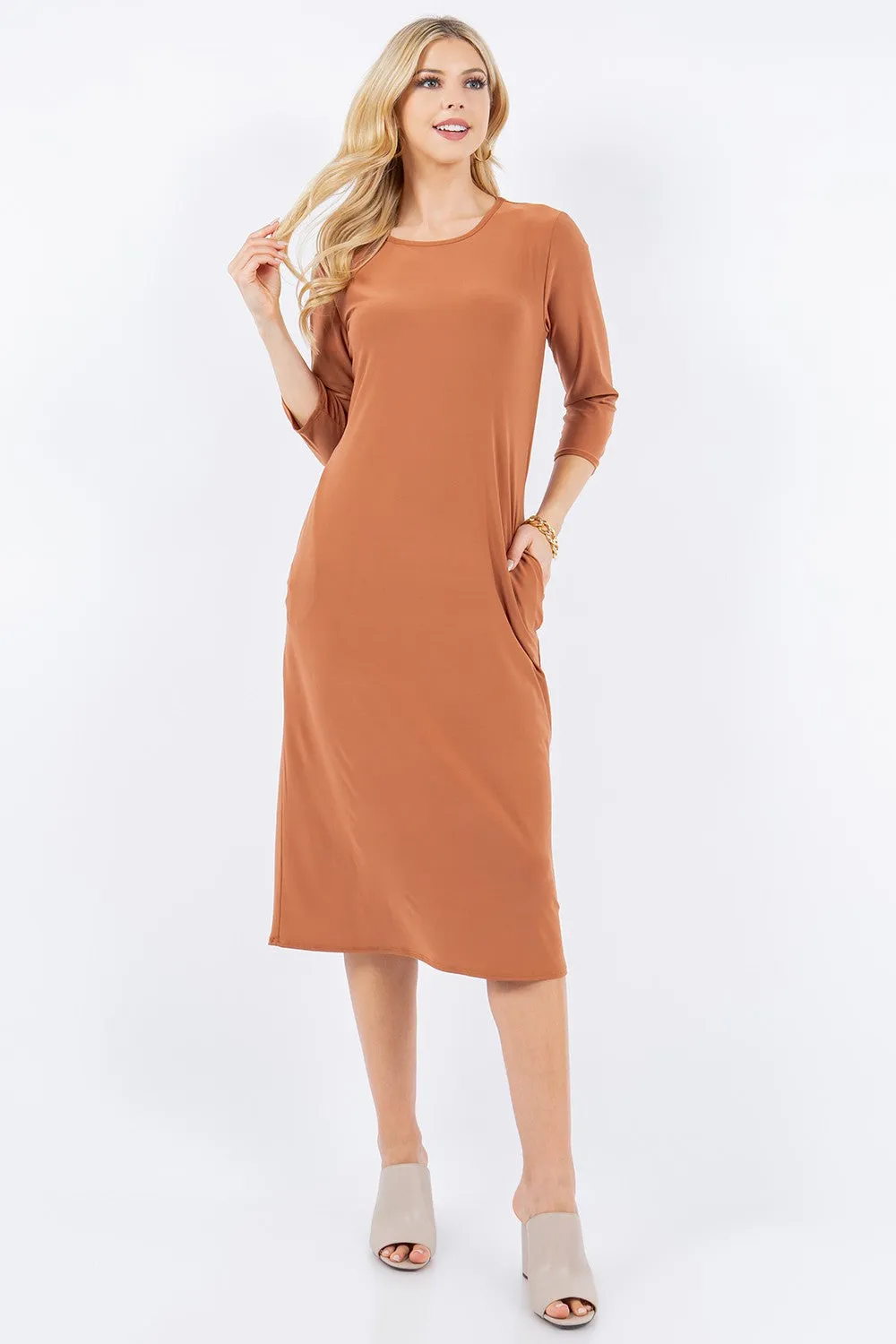 Joy Layering Dress-Copper Bronze