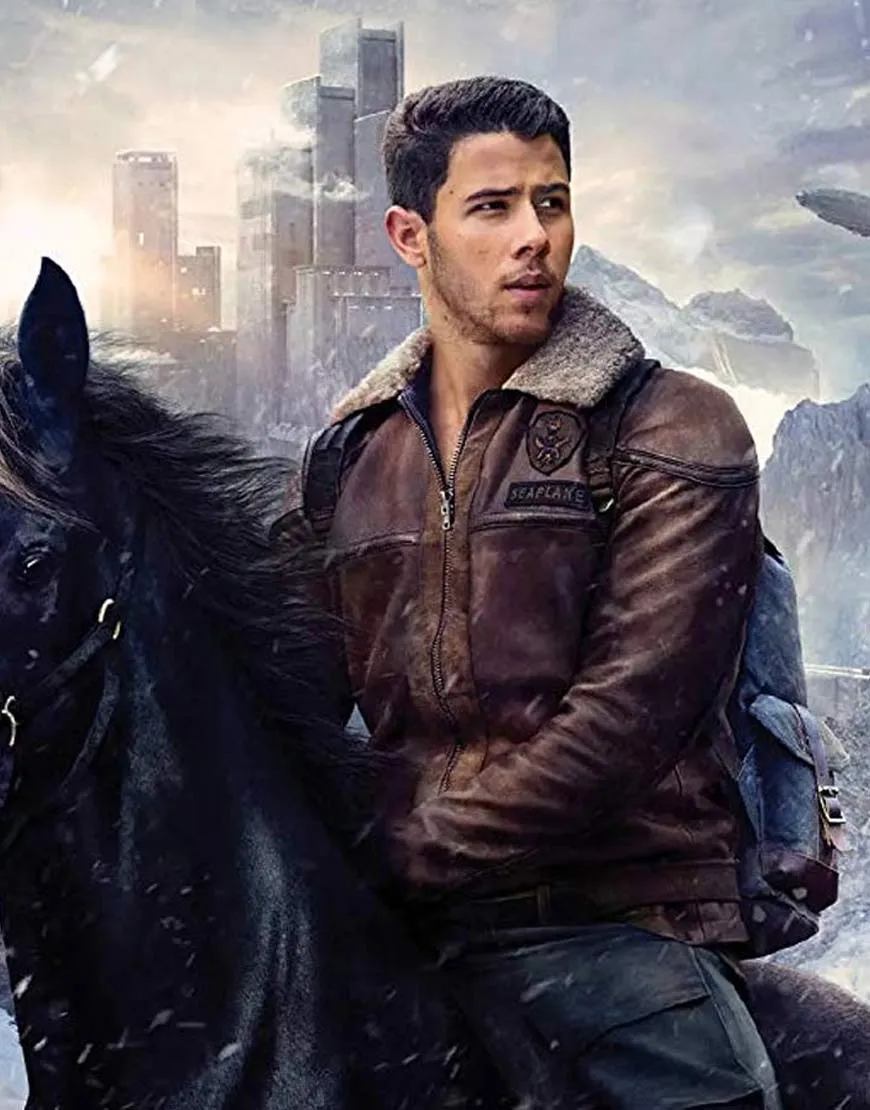 Jumanji The Next Level Alex Flight Jacket - Nick Jonas Leather Jacket